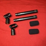2 Condenser Microphone Stereo Pair Set For Overheads Drum Mics Cymbals Xlr+clips. Fixed Price $67.95.
