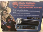 Nady Dkw-duo Vhf Dual Wireless Handheld Microphone System 2 Mics, Receiver Works. Fixed Price $31.00.