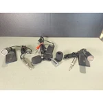 Vintage Realistic Stereo Electret Microphone 33-1065 + Pair Rhe Mics Stands. Fixed Price $45.00.