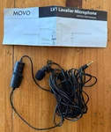Movo LV1 Lavalier Lapel Clip Microphone For Cameras, Compatible With Iphone. Fixed Price $12.99.