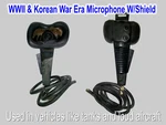Wwii & Korean War Era Microphone W/noise Shield - Used In Large Aircraft Tanks. Fixed Price $105.00.