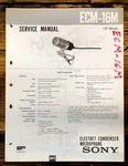 Sony ECM-16M Microphone Service Manual *original*. Fixed Price $9.97.
