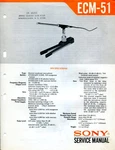 Sony ECM-51 Electret Condenser Microphone Service Manual. Fixed Price $12.00.