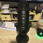 Blue Yeti Usb Condenser Microphone Black, Multi-pattern, Headphone Jack. Fixed Price $17.00.
