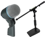 Shure Beta 52A Supercardioid Dynamic Kick Drum Microphone With Short Stand. Fixed Price $261.99.