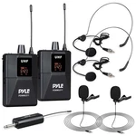 Pyle Dual Wireless Headset Mic Kit, Lavalier PDWMU211. Fixed Price $64.99.