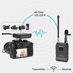 Boya Vhf 12-CHANNELS Wireless Lavalier Microphone System Transmitter & Receiver. Fixed Price $49.98.