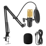 Professional Condenser Microphone Kit, With Boom Arm Stand Pop Filter Shock M.... Fixed Price $39.45.