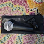 New Shure SM48 Dynamic Microphone Black Silver + Clip Pouch. Fixed Price $42.00.