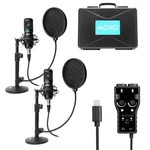 Movo Iphone Podcast Equipment Bundle - 2 Pack Condenser Microphones, Desktop. Fixed Price $274.14.