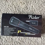 Rider WM-308 Wireless Microphone, High S/n Ratio, Quartz Frequency Locked, Black. Fixed Price $30.00.