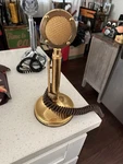 Astatic D-104 Golden Eagle Vintage Desk Microphone With Stand. Fixed Price $550.00.