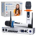 Pyle, Uhf Wireless Microphone System, Portable Digital Audio Size, White. Fixed Price $110.99.