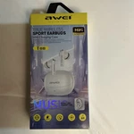 Awei T88 True Wireless Sport Earbuds Bluetooth IPX6 White W/ Charging Case. Fixed Price $15.00.