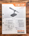 Sony ECM-22P Microphone Service Manual *original*. Fixed Price $14.97.