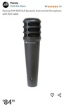 Used Peavey Pvm 45IR Xlr Dynamic Instrument Microphone With Cable. Fixed Price $23.99.