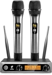 Tonor TW820 Dual Wireless Kit Receiver & Microphones Silver Nib. Fixed Price $48.79.