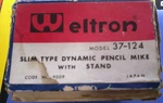 Vintage Weltron Slim Type Dynamic Pencil Mike W/ Stand Original Box Japan 37-124. Fixed Price $24.24.