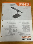 Sony ECM-22P Electret Condenser Microphone Revised Service Manual Original Oem. Fixed Price $14.99.