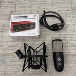 Akg P220 Studio Condenser Microphone, Cord,scarlett Audio Interface Tested Works. Fixed Price $114.00.