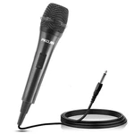 Pkojin Dynamic Karaoke Microphone For Singing, Vocal Wired Black. Fixed Price $14.69.