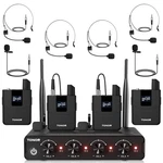 Wireless Microphone System Uhf Headset Lavalier 200FT 4X10 Channels Tonor Lapel. Fixed Price $259.99.