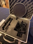 Tascam TM-280 Condenser Microphone Bundle With Case, Shockmount, And Filter. Fixed Price $106.00.