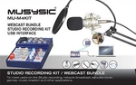 Musysic Studio Recording/webcast Kit, 4-CHANNEL Mixer W/ Usb Interface MU-M4KIT. Fixed Price $174.99.