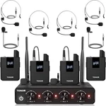Tonor Wireless Microphones System With Uhf Headset/lavalier Lapel Mics, Black. Fixed Price $208.88.