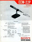 Sony ECM-22P Electret Condenser Microphone Service Manual- Revised. Fixed Price $12.00.