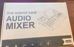 Podcast Microphone Bundle With Live Sound Card Audio Mixer, Equipment. Fixed Price $75.77.