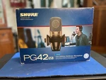 Shure PG42 Cardioid Condenser Vocal Professional Microphone + Case & Shock Mount. Fixed Price $90.00.