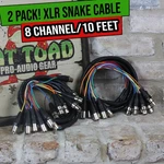 (2X Set) Xlr Snake Wires 8 Channel 10 Ft Microphone Dmx Hub Dj Digital Mixer. Fixed Price $67.00.