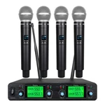 Wireless Microphone System 4 Channel Pro Audio Uhf Handheld Dynamic Party. Fixed Price $109.00.
