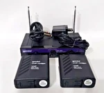 Gemini VHF-2001 Dual Channel Wireless Microphone System. Fixed Price $29.99.