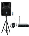 Rockville RPG8BT 8" Powered 400W Pa Speaker W/bluetooth + Headset Microphone. Fixed Price $209.90.