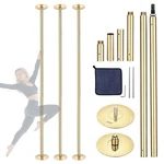 Yescom 3 Pack 9.25 Ft Spinning Static Dancing Pole Kit For Studio Club Gold. Fixed Price $520.90.