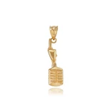 Fine 14K Yellow Gold Studio Microphone Charm Pendant. Fixed Price $493.40.
