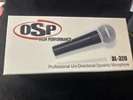 Osp DL-320 Dynamic Vocal Microphone Black With Assorted Cables. Fixed Price $35.00.