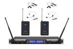 Gtd Audio 2X100 Ch Uhf Wireless Lavaliere Lapel Headset Microphone System 622L. Fixed Price $159.00.