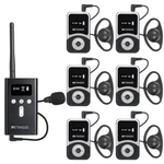 Retekess Wireless Tour Guide Audio System Transmitter 6 Receivers Museum Lecture. Fixed Price $269.99.