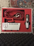 Cathedral Pipes Notre Dame Condenser Microphone W/ Power Supply Silver White. Fixed Price $1600.00.