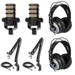 Rode Podmic Pair PSA1+ Boom Arms, Headphones & Xlr Cables. Fixed Price $529.99.
