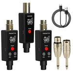 Wireless Microphone System 2.4GHZ Plug-on Xlr Dual Transmitter & Rec.... Fixed Price $57.69.