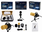 Excelvan Studio Microphone Usb Large Diaphragm Condenser Gold With Stand. Fixed Price $29.99.