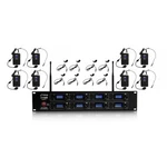 8-CHANNEL Mic & Receiver System, (8) Belt-packs, Headsets, Lavaliers. Fixed Price $449.00.