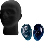Pleavit Binaural Microphone Ear Type Dummy Head Mannequin Set Stand. Fixed Price $86.54.