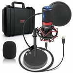 Pyle PDMIKT200 Usb Microphone Podcast Recording Kit - Audio Cardioid Condenser. Fixed Price $95.49.