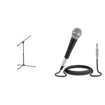 Samson Microphone Stand, Black (SAMK10) & Pyle Handheld. Fixed Price $74.02.