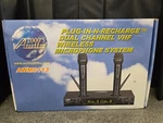 Audio 2000S AWM6113 Dual Channel Rechargeable Vhf Wireless Microphone System New. Fixed Price $125.00.